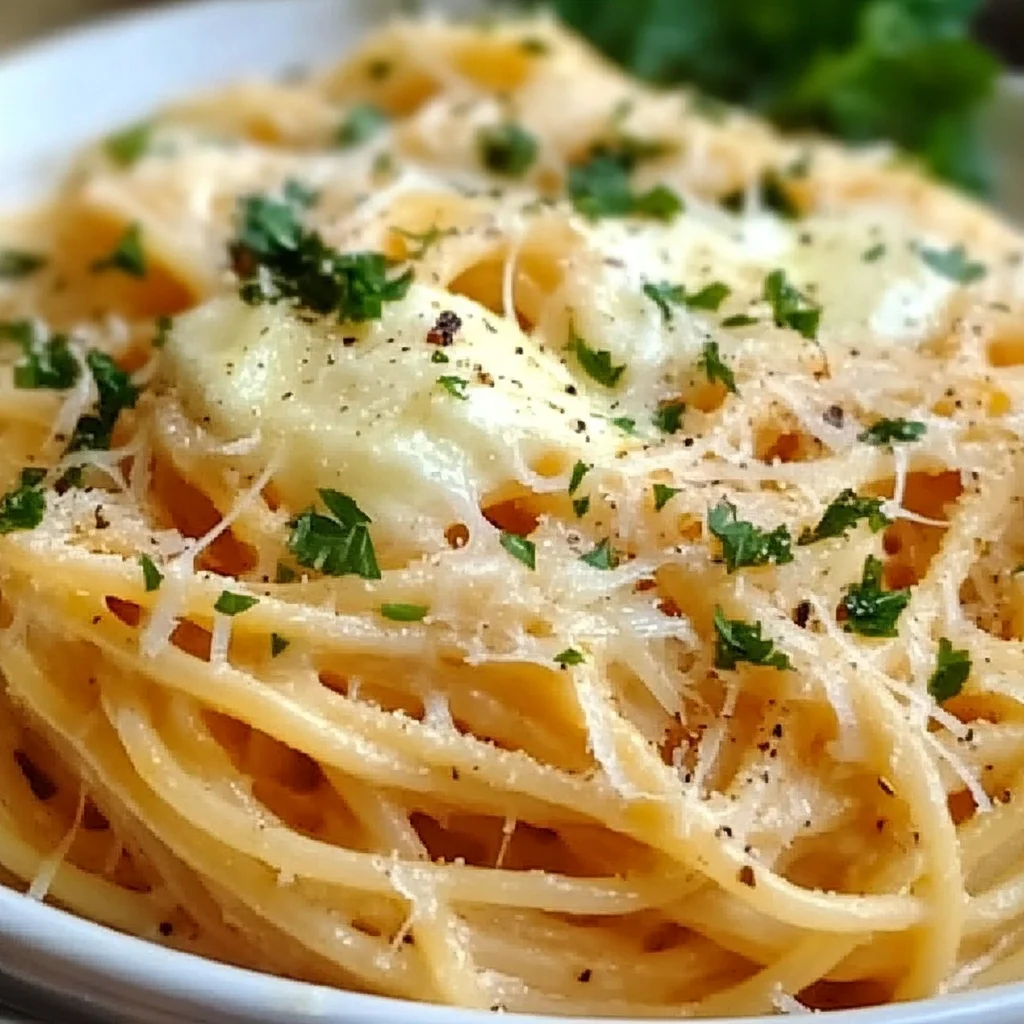 Cheesy Garlic Parmesan Spaghetti