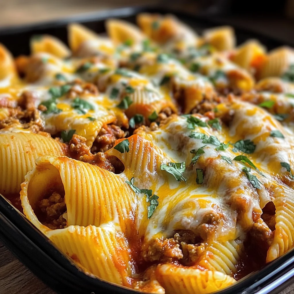 Cheesy Taco Stuffed Pasta Shells