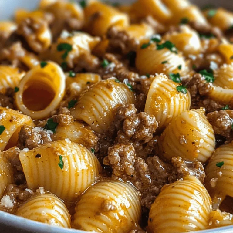 Creamy Beef and Shells