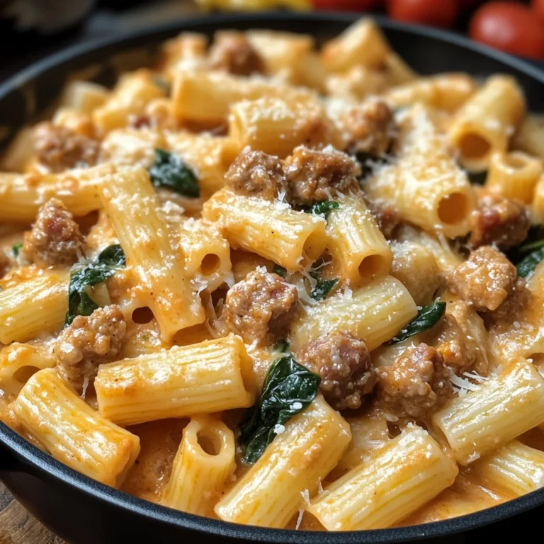 Creamy Sausage Rigatoni