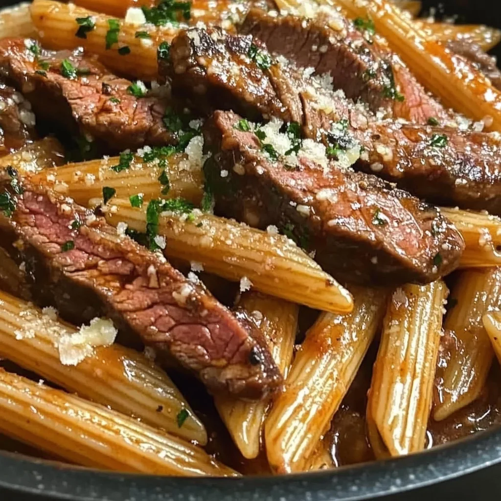 One-Pan Bold Honey BBQ Steak Penne