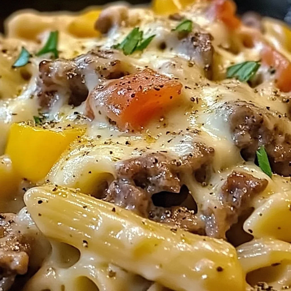 Philly Cheesesteak Pasta