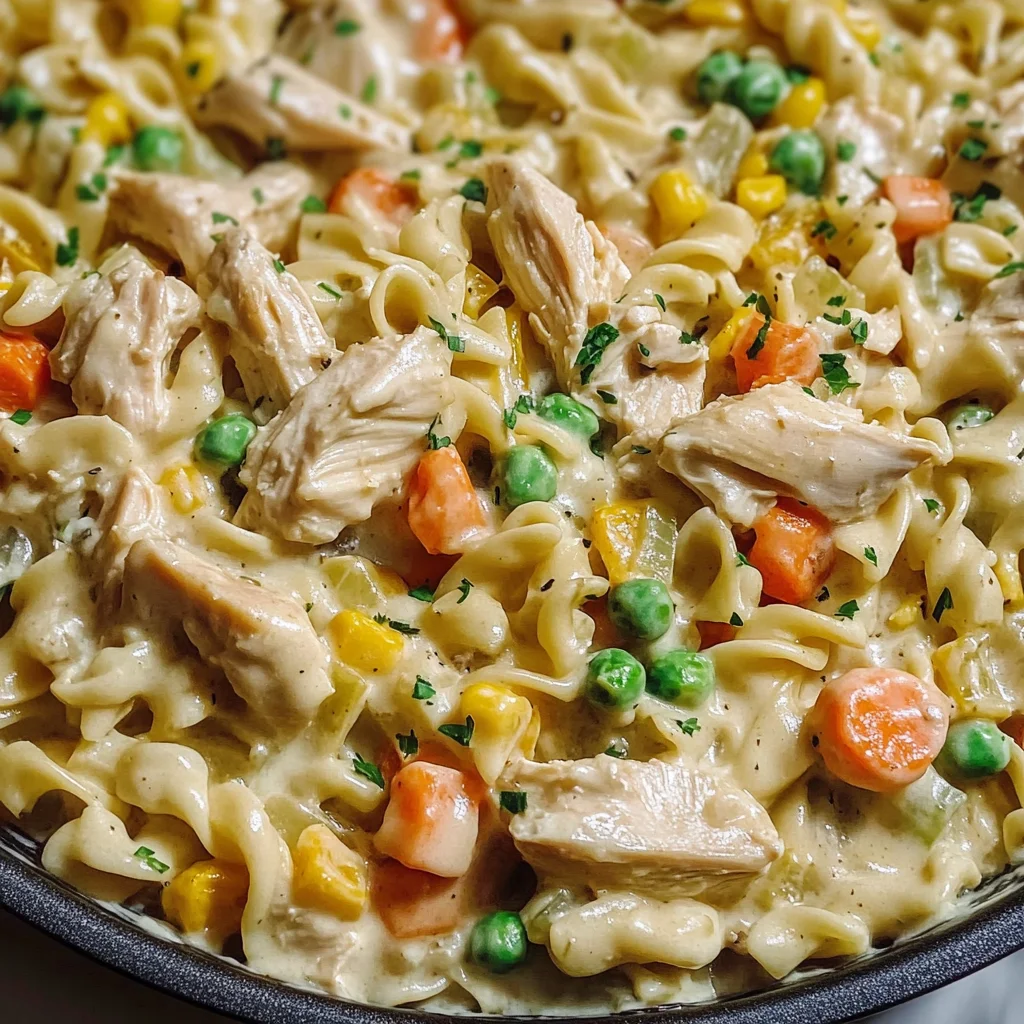 Quick Chicken Pot Pie Pasta