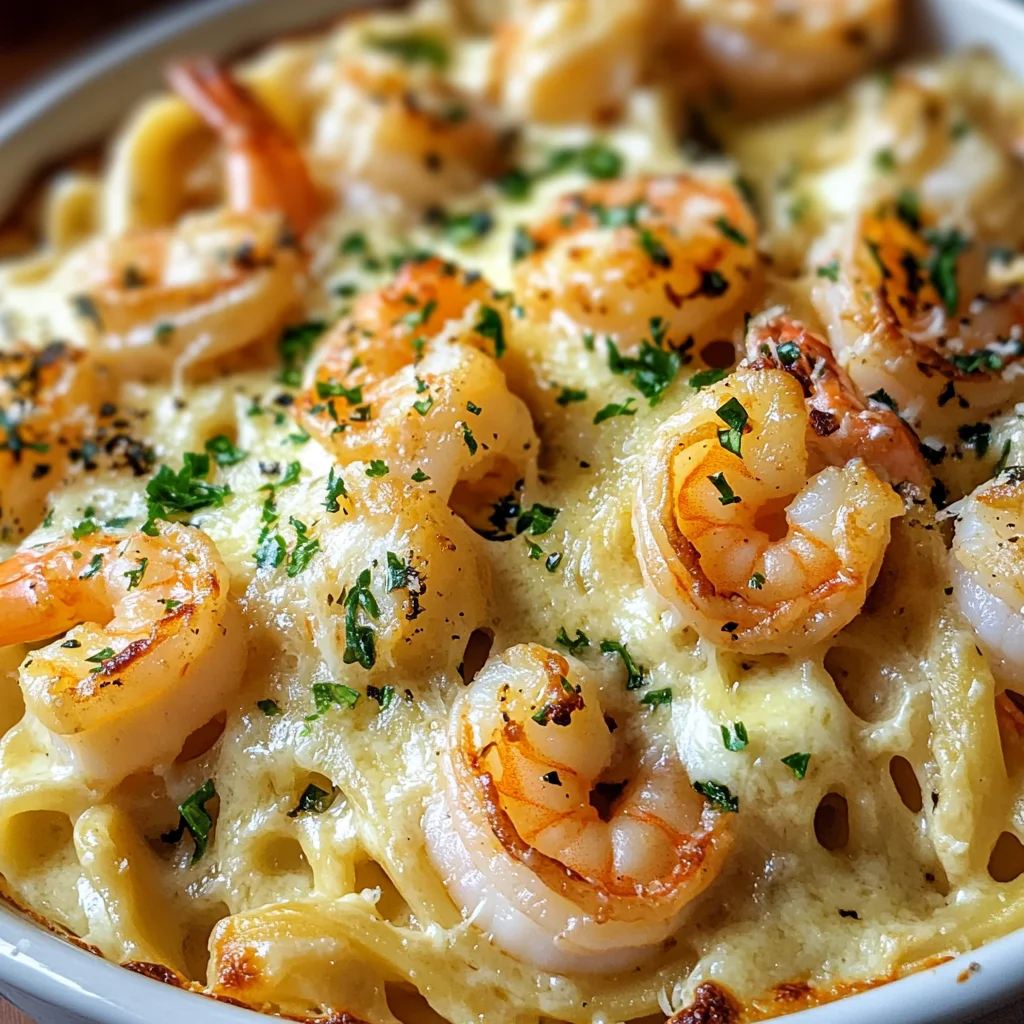Shrimp Scampi Garlic Cream Pasta