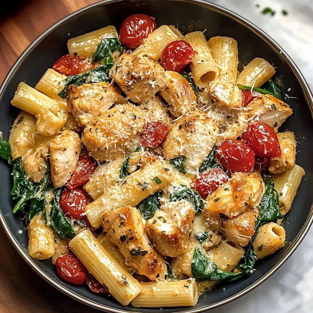 Simple Tuscan Chicken Pasta - Homefoodkitchen