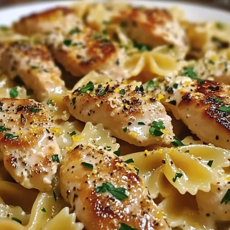 Bowtie Lemon Garlic Chicken Pasta