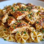 Garlic Butter Chicken with Bowtie Pasta