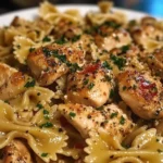 Garlic Cowboy Butter Bowtie Pasta with Chicken